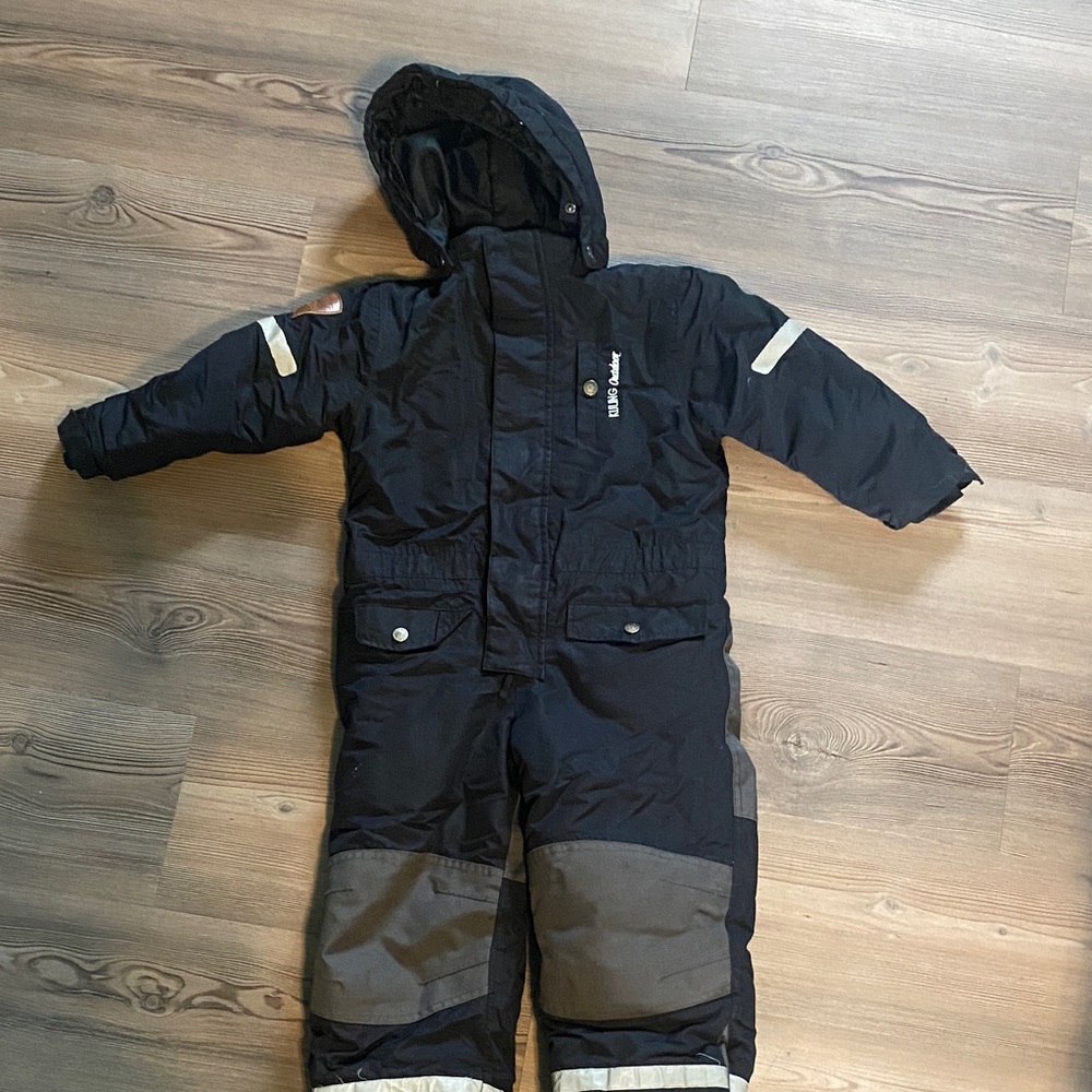 Kuling Kids Black and Gray Snowsuit
